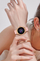 Smartwatch për femra Gravity GT25-2, Bluetooth, rrip silikoni 20mm, rozë ari