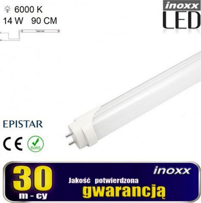 Llambë tub LED Nvox T8 (V31AC-INOXX 90T8K6000 AL MI FS 1S), 14W, dritë e bardhë e ftohtë
