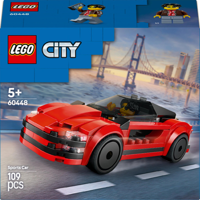 Set ndërtimi LEGO Red Sports Car, makinë sportive, e kuqe