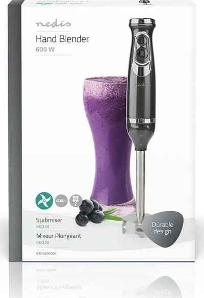 Blender dore Nedis KAHB200CBK, 600W, teh çelik inox, i zi