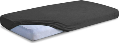 Çarçaf matex Jersey Premium me elastik, 120x200 cm, pambuk, gri e errët