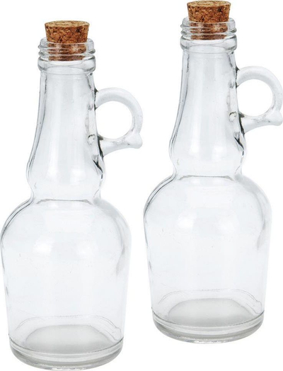Set shishe për vaj edhe uthull Excellent Houseware, 2 copë, qelq i tejdukshëm