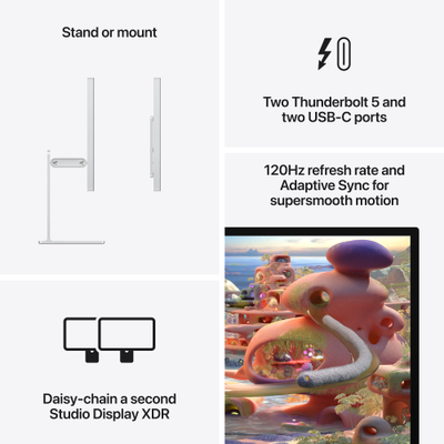 Apple Studio Display XDR, Standard glass, Tilt- and height-adjustable stand
