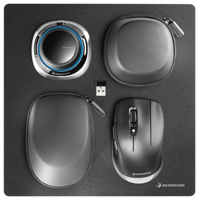 Сет глувче 3Dconnexion SpaceMouse Wireless Kit 2, без кабел, со нано приемник, сиво и црно