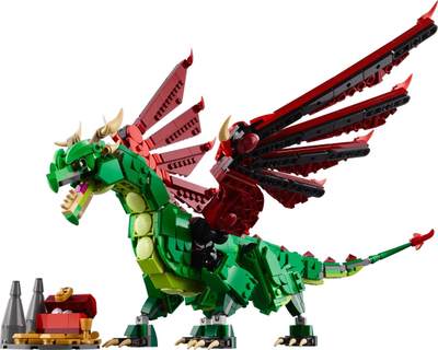 Lodër ndërtuese LEGO Creator 3in1 Medieval Dragon 31161, për fëmijë, shumëngjyrëshe
