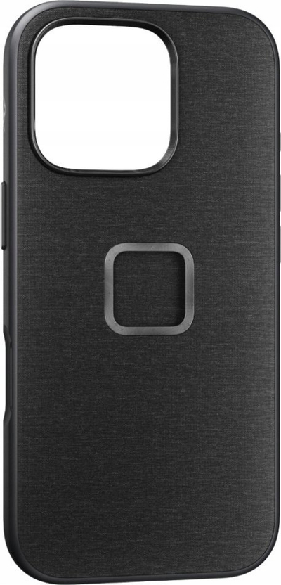 Futrollë Peak Design Mobile Everyday Fabric për iPhone 16 Pro, SlimLink, kompatibile MagSafe, gri qymyr