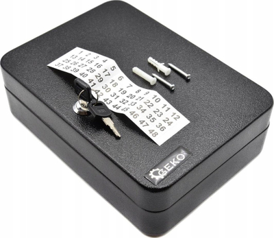 Kuti metalike për çelësa GEKO Safe Key Cabinet, 250x180x75 mm, me bravë, gri