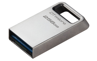USB Kingston DataTraveler Micro DTMC3G2, 256GB, USB 3.2 Gen 1, металик сребрена