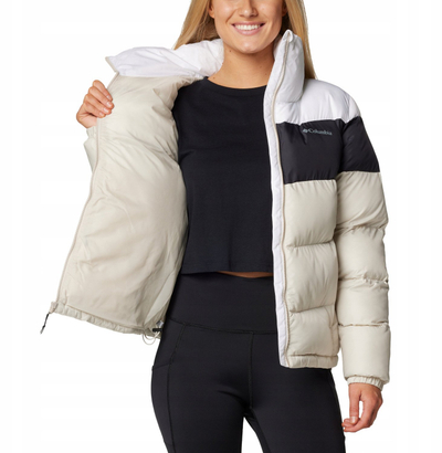 Xhaketë Columbia Puffect II Colorblock W 2088481278, për femra, e ngrohtë, bezh