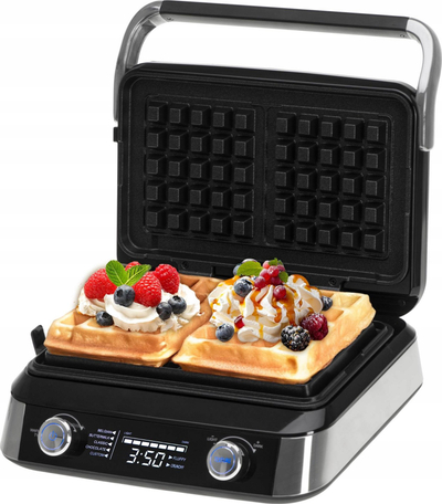 Aparat për waffle Adler AD3035, 2400W, 5 programe, i zi