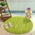 Tapet rrumbullak Strado Round Shaggy, 100x100 cm, antirrëshqitës, jeshil