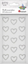 Sticker-a dekorativë Argo Pearl Hearts, vetëngjitës, 15 copë, të bardhë