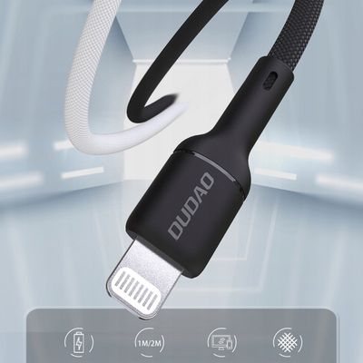 Kabllo USB Dudao L9X, USB C në Lightning, 2m, 30W, e zezë