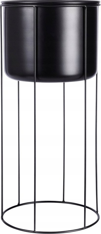 Mbajtëse vazo Home Styling Collection metal, 20.5x45.5 cm, e zezë