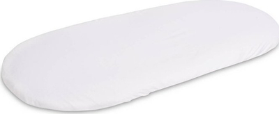 Çarçaf djepi Sensillo Jersey, 90x40cm, pambuk, i bardhë