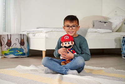 Lodër pelushi Simba Super Mario, personazh Mario, 30 cm, shumëngjyrëshe