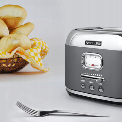 Toaster Muse MS-120 DG, 2 feta, 1000W, gri