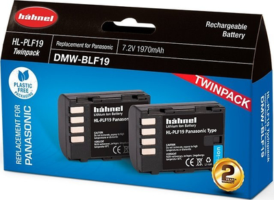 Bateri për kamera Hahnel HL-PLF19 Twin Pack, Li-ion, paketë me 2 copë, e zezë