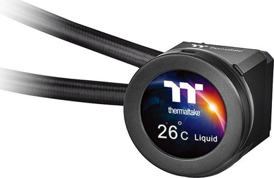 Ftohës uji CPU Thermaltake TOUGHLIQUID Ultra 360, AIO, me ekran LCD, ngjyrë e zezë