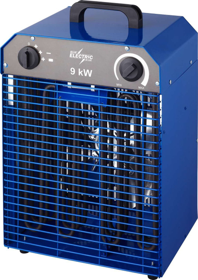Ngrohës elektrik me ventilator Blue Electric 9kW, 400V, blu