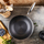 Tigan wok Klausberg KB-9024, 28cm, çelik inox, ngjyrë çeliku