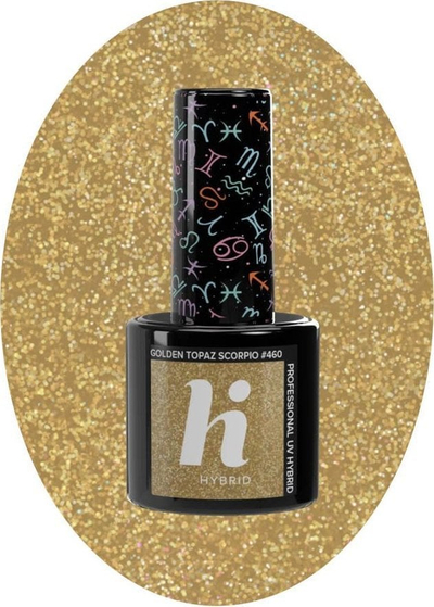 Llak xhel Hi Hybrid 460 Golden Topaz, 5 ml, ar me shkëlqim