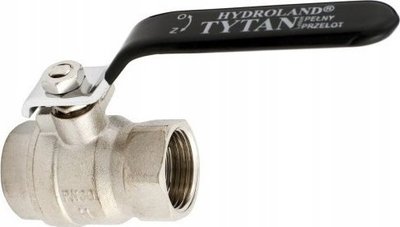 Rubinet sferik uji Tytan WATER BALL VALVE 6/4", bronx, dorezë metalike, ngjyrë argjendtë