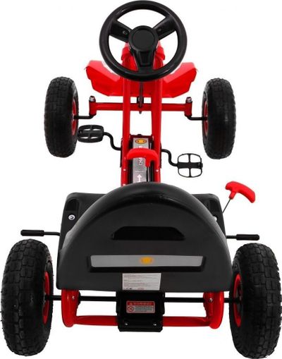 Gokart Ramiz Champion A18.CR, për fëmijë, me pedale, i kuq