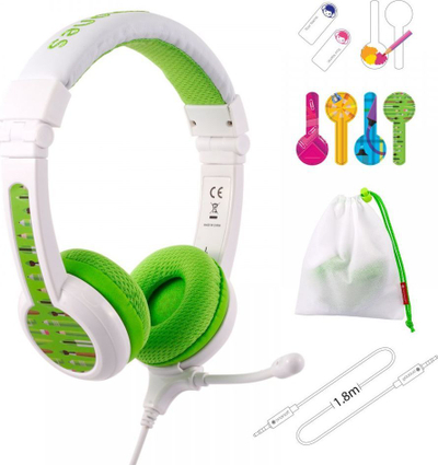 Kufje BuddyPhones School + (BP-SCHOOLP-GREEN), jeshile