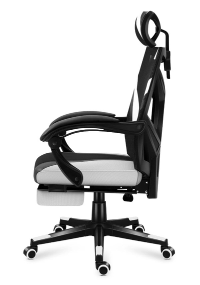Karrige gaming Huzaro Combat 5.0, ergonomike, 140kg, e bardhë