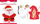 Set dekorativ Titanum Felt Santa Claus, për montim, 195x240mm, shumëngjyrësh