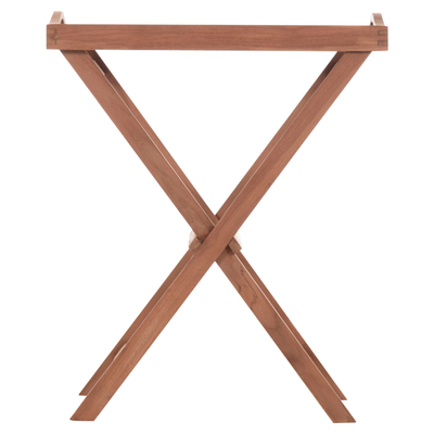 Tavolinë shërbimi BARNABY HM4580, bazë palosëse, dru teak, natyrale