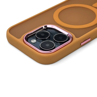 Mbrojtëse telefoni Wozinsky Fashion MagSafe për Samsung Galaxy S25, TPU, përputhshme me MagSafe, portokalli