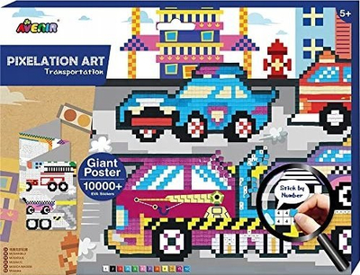 Set krijues Avenir Pixelation Art Transportation, 10000+ ngjitëse, poster i madh fare, shumngjyrësh