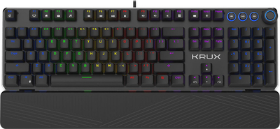 Tastierë Krux Crato RGB keyboard (KRX0086), US, e zezë
