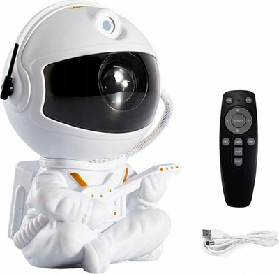 Projektor dekorativ Astronaut AK235D, LED, me telekomandë, i bardhë