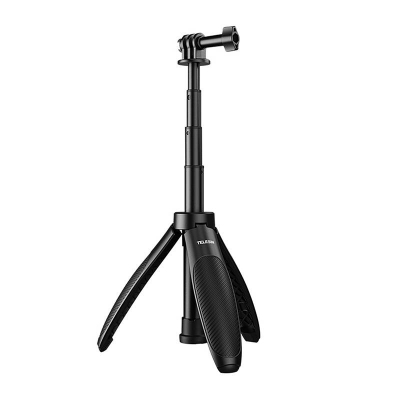 Selfie stick tripod TELESIN Mini, montim i shpejtë, i rregullueshëm, i zi