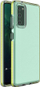 Mbrojtëse xheli Hurtel Spring Case për Samsung Galaxy A72 4G, transparente, me kornizë të verdhë