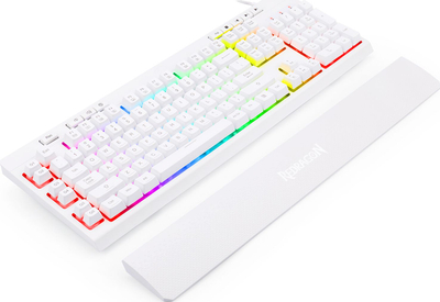 Tastierë lojrash Redragon K512 Shiva, membranë, RGB me shumë ngjyra, e bardhë