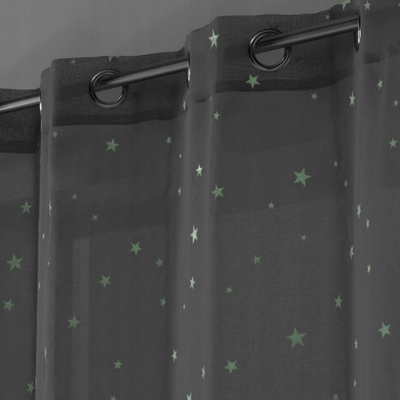 Perde të holla Douceur D Intrieur FLUO NIGHT, 140x240cm, gri