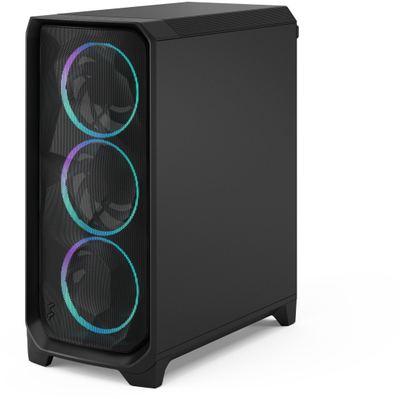 Kuti PC Fractal Design Meshify 3 RGB, mid tower, ATX mATX, xham i temperuar, e zezë