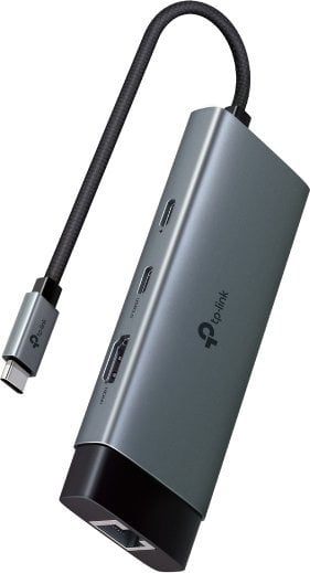 USB хаб TP-Link UH6120C, 6 порти, USB Type-C, сив