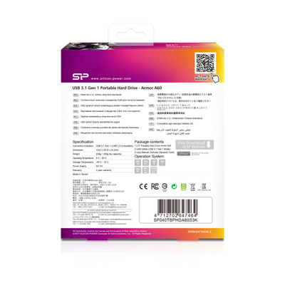 Disk i jashtëm Silicon Power Armor A60, 4TB, USB 3.0, zi jeshil