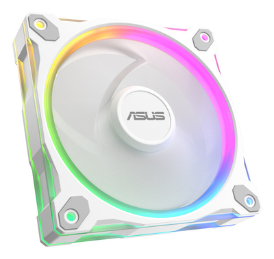 Ventilator kase ASUS Prime MR120, 120mm, ARGB, i bardhë, set 3 copë