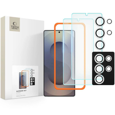 Set xhami mbrojtës Tech-Protect Supreme, për Samsung Galaxy S25 Ultra, 3 copa, transparent