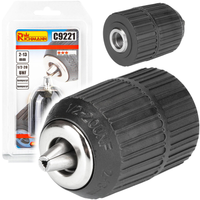 Mandrinë vetëbllokuese Richmann Corona C9221, 2-13 mm, 1/2"-20 UNF, e zezë