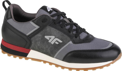 Atlete për burra 4F H4L OBML258 25S, lëkurë edhe tekstil, shollë gome, gri me të zezë