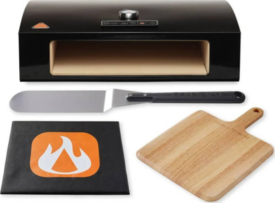 Furrë pice për grill BakerStone Pizza Oven Box Set, çelik inox, me aksesorë, e zezë