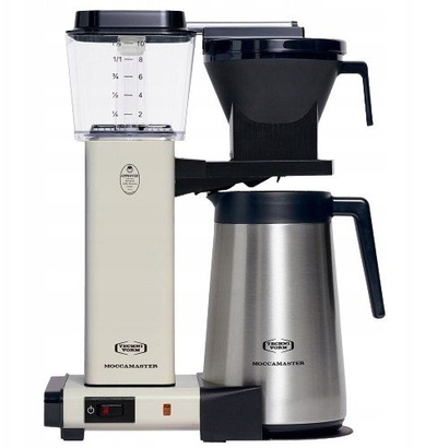 Машина за кафе Moccamaster KBGT 741, апарат филтер, бела