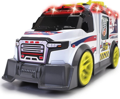 Makina lodër ambulancë Dickie Ambulance Vehicle, 35.5 cm, me drita dhe tinguj, e bardhë
